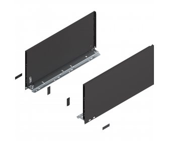 WYC. Bok LEGRABOX pure, wys. F (241,0 mm), dł. 500 mm, lewy/prawy, brunatnoczarny mat