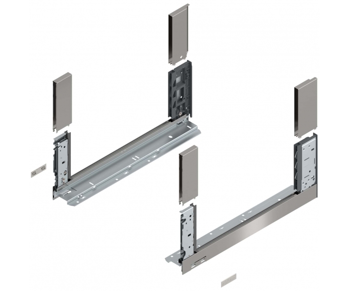 Bok LEGRABOX free, wys. C (177,0 mm), dł. 450 mm, lewy/prawy, inox-szczotk.-lakier.