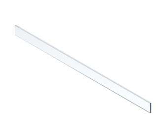 LEGRABOX element dekoracyjny - przód, wysokość 70 mm, szer. korpusu KB 1200 mm (18/19 mm), szkło przezroczyste, do LEGRABOX pur