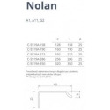 Uchwyt listwowy NOLAN L-256 anoda naturalna A1