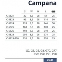 Uchwyt CAMPANA L-128mm P61Czarny Mat