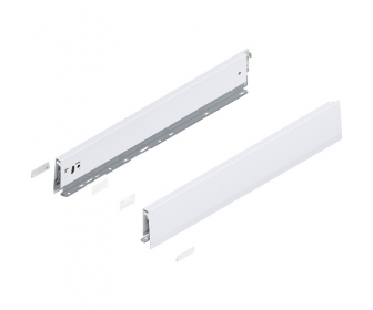 Bok MERIVOBOX, wysokość M (91 mm), dł. 550 mm, lewy/prawy+jedwabiście     biały mat*P/U: 1/5