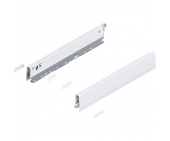 Bok MERIVOBOX, wysokość N (68.5 mm), dł. 400 mm, lewy/prawy+jedwabiście     biały mat*P/U: 1/5