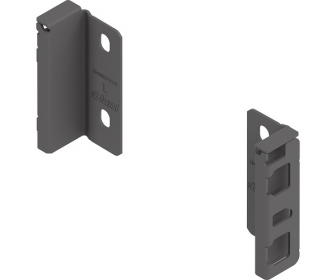 Uchwyt drewnianej ścianki tylnej MERIVOBOX, wys. M (108 mm),     prawy+lewy+antracyt mat*P/U: 25