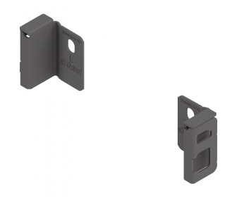 Uchwyt drewnianej ścianki tylnej MERIVOBOX, wys. N (82,5 mm),     prawy+lewy+antracyt mat*P/U: 25