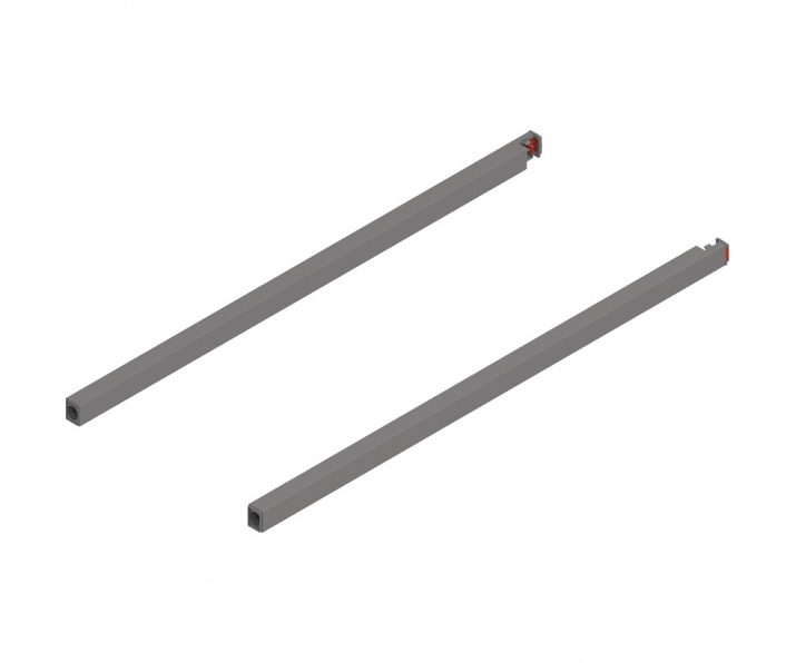 BLUM ZR4.500RS.ERE Reling podłużny MERIVOBOX, długość 500mm, lewy+prawy, szary indium mat