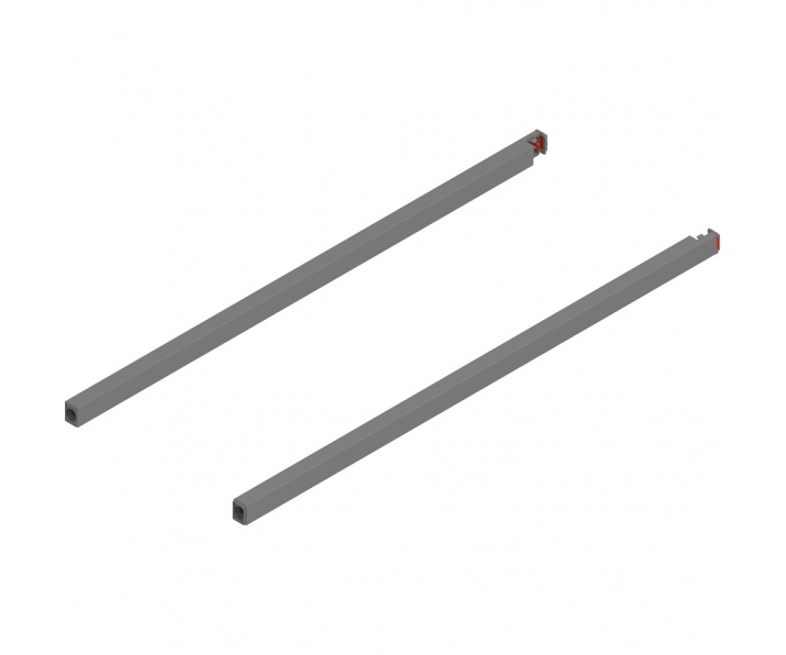 Reling podłużny MERIVOBOX, dł. 550 mm, lewy/prawy, szary indium mat