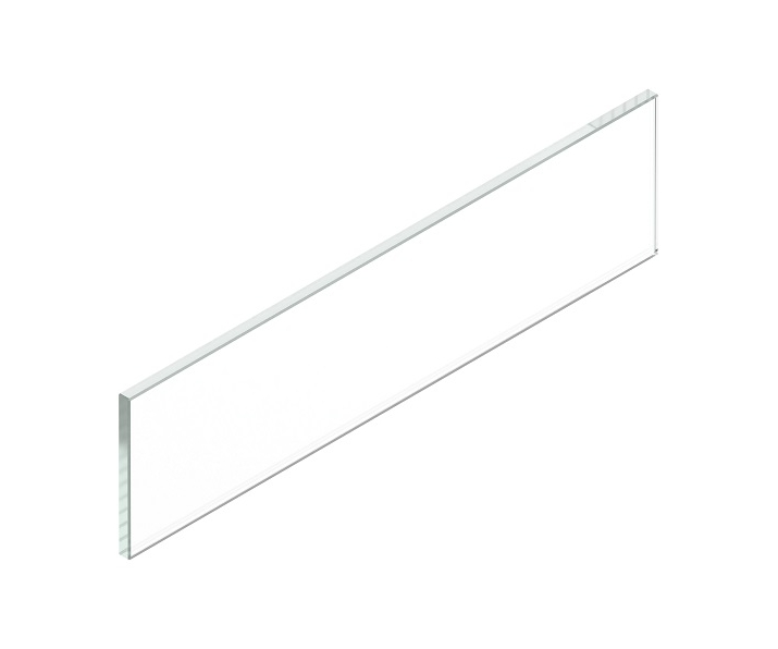 MERIVOBOX element dekoracyjny - bok, wysokość E, dł. 500 mm, szkło przezroczyste