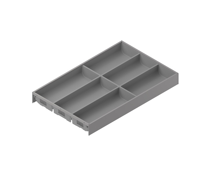 AMBIA-LINE  wkład na sztućce do szuflady standardowej, do     LEGRABOX/MERIVOBOX, tworzywo sztuczne/stal, 6 przegródka na sztuć