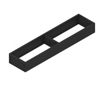 AMBIA-LINE  ramki do szuflady standardowej, do LEGRABOX/MERIVOBOX, stal, dł. 450 mm, szerokość 100 mm, czarny carbon mat