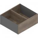 AMBIA-LINE rama do LEGRABOX szuflady z wysokim frontem, w opcji drewnopodobnej, od dł. 270 mm, szerokość 242 mm, Dąb Nebr./szar