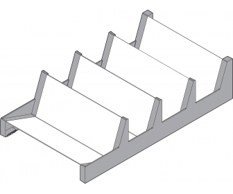 AMBIA-LINE uchwyt na przyprawy, 1 szt., inox-szczotk.-lakier.