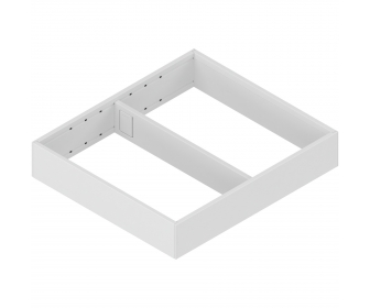 AMBIA-LINE  ramki do szuflady standardowej LEGRABOX, stal, od dł. 270 mm, szerokość 242 mm, jedwabiście biały mat