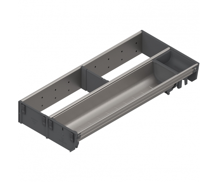 ORGA-LINE wkład kombi (częściowe wypełnienie), do szuflady standardowej TANDEMBOX, dł. NL 450 mm, szer. 200 mm, inox