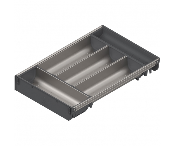 ORGA-LINE wkład z pojemnikami (częściowe wypełnienie), do szuflady standardowej TANDEMBOX, dł. NL 450 mm, szer. 280 mm, inox