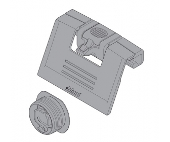 TANDEMBOX Uchwyt + zabierak do szuflady wewnętrznej, tworzywo, do TANDEMBOX intivo/antaro, R7037 ciemnoszara