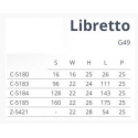 Uchwyt LIBRETTO 96 cyna postarzana G49