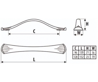 Uchwyt meblowy UR15-0128-GME02