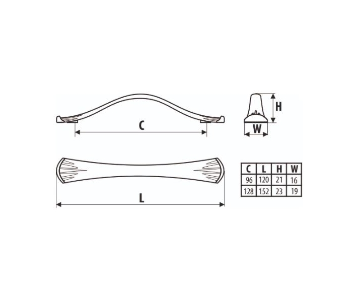 Uchwyt meblowy UR15-0128-GME02