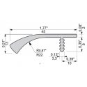 UCHWYT meblowy wpuszczany UKW-21 TYP-S C-35 L-446mm