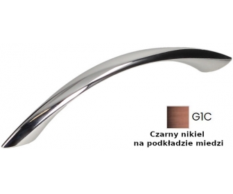 Uchwyt meblowy US26-128-G1C czarny na miedzi