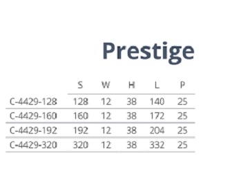 Uchwyt prestige L-320 .P59-G2 czarny -chrom