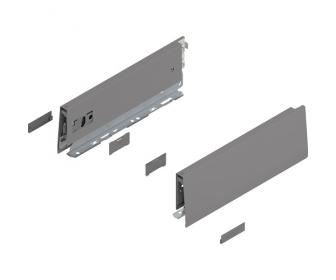 Bok MERIVOBOX, wysokość M (91 mm), dł. 270 mm, lewy/prawy+szary indium     mat*P/U: 1/5