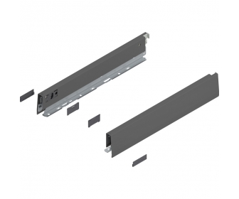 Bok MERIVOBOX, wysokość N (68.5 mm), dł. 400 mm, lewy/prawy+antracyt     mat*P/U: 1/5