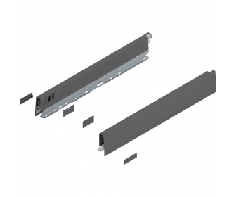 Bok MERIVOBOX, wysokość N (68.5 mm), dł. 450 mm, lewy/prawy+antracyt     mat*P/U: 1/5