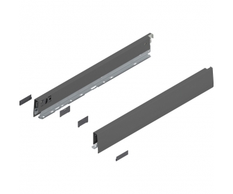 Bok MERIVOBOX, wysokość N (68.5 mm), dł. 500 mm, lewy/prawy+antracyt     mat*P/U: 1/5