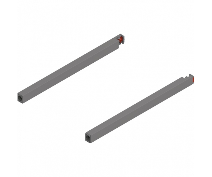 Reling podłużny MERIVOBOX, dł. 300 mm, lewy/prawy, szary indium mat