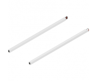 Reling podłużny MERIVOBOX, dł. 550 mm, lewy/prawy, jedwabiście biały mat