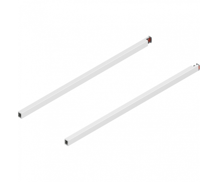 Reling podłużny MERIVOBOX, dł. 550 mm, lewy/prawy, jedwabiście biały mat