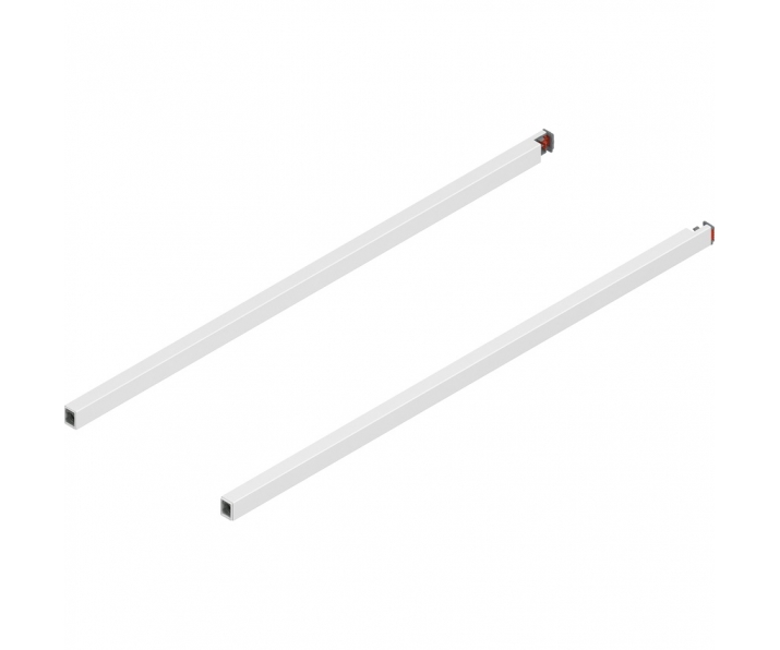 Reling podłużny MERIVOBOX, dł. 600 mm, lewy/prawy, jedwabiście biały mat