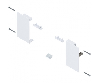 Mocowanie frontu MERIVOBOX , do szuflady wewnętrznej, wysokość M, lewe/prawe jedwabiście biały mat