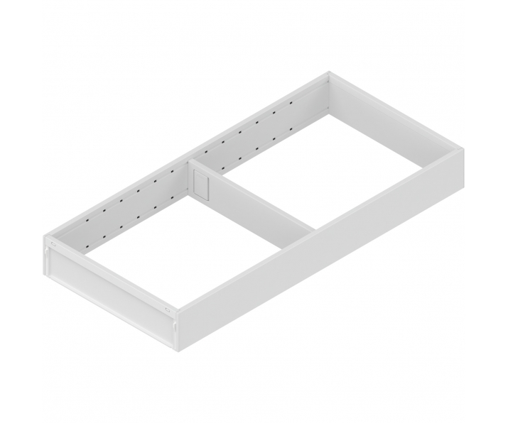 AMBIA-LINE  ramki do szuflady standardowej LEGRABOX, stal, dł. 450 mm, szerokość 200 mm, jedwabiście biały mat