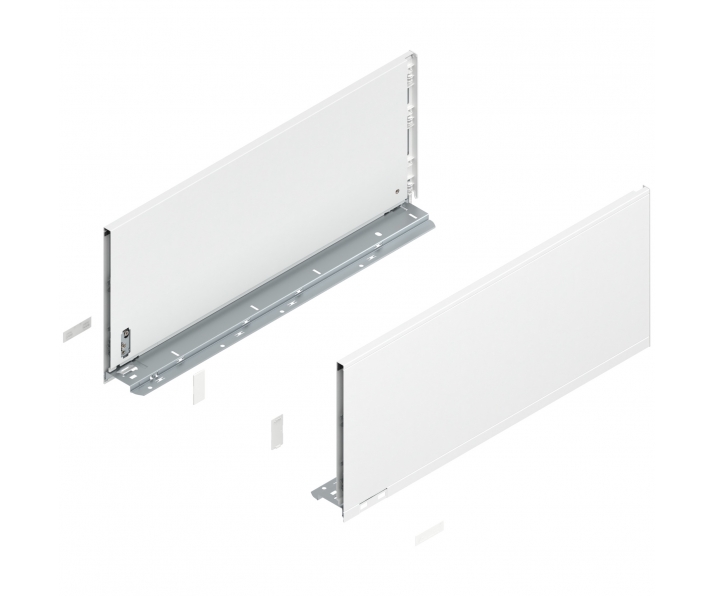 Bok LEGRABOX pure, wys. F (241,0 mm), dł. 550 mm, lewy/prawy, jedwabiście biały mat