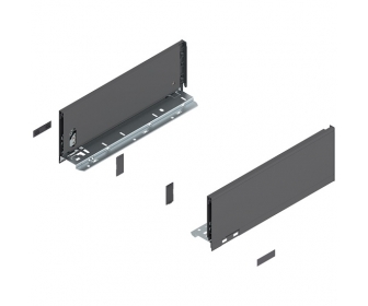 Bok szuflady LEGRABOX, wys. K (128,5 mm), dł. 350 mm, lewy/prawy, antracyt mat