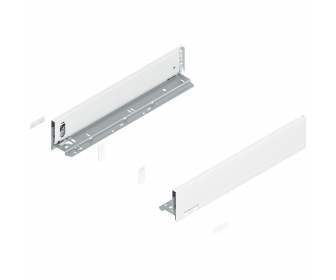 Bok szuflady LEGRABOX, wys. M (90,5 mm), dł. 450 mm, lewy/prawy, jedwabiście biały mat