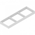 AMBIA-LINE  ramki do szuflady standardowej LEGRABOX, stal, dł. 650 mm, szerokość 200 mm, jedwabiście biały mat