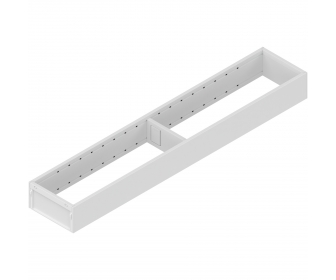 AMBIA-LINE  ramki do szuflady standardowej LEGRABOX, stal, dł. 550 mm, szerokość 100 mm, jedwabiście biały mat