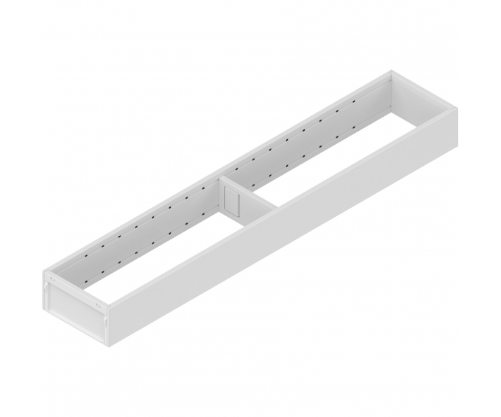 AMBIA-LINE  ramki do szuflady standardowej LEGRABOX, stal, dł. 550 mm, szerokość 100 mm, jedwabiście biały mat