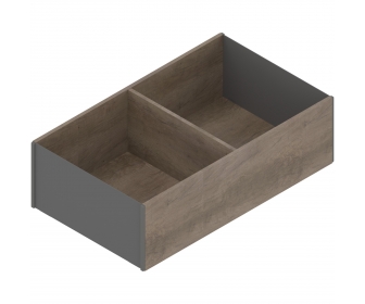 AMBIA-LINE rama do LEGRABOX szuflady z wysokim frontem, w opcji drewnopodobnej, od dł. 400 mm, szerokość 218 mm, Dąb Nebr./szar
