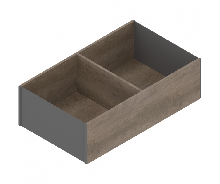 AMBIA-LINE rama do LEGRABOX szuflady z wysokim frontem, w opcji drewnopodobnej, od dł. 400 mm, szerokość 218 mm, Dąb Nebr./szar