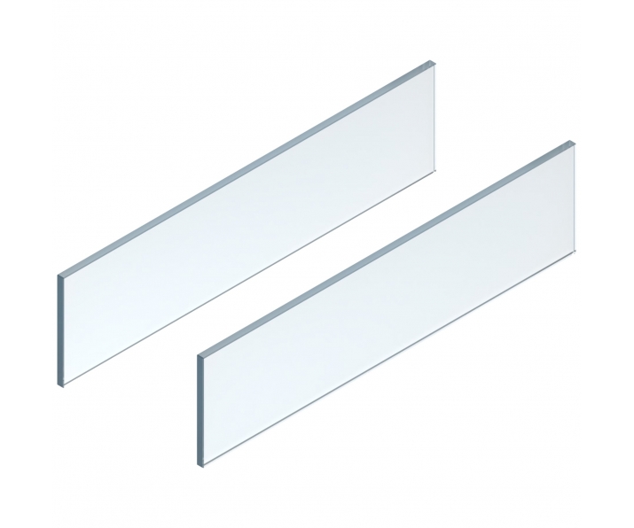 Bok dekoracyjny - szkło przezroczyste LEGRABOX  wys. E, 650mm, BLUM ZE7S538G 2szt