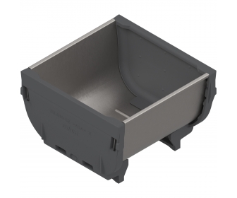 ORGA-LINE pojemnik,  TANDEMBOX/TANDEM szuflady standardowej, długość 88 mm, szerokość 88 mm, inox
