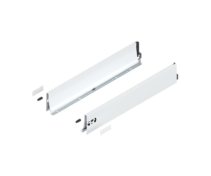 Bok TANDEMBOX antaro, wys. K (115 mm), dł. 650 mm, lewy/prawy, biała