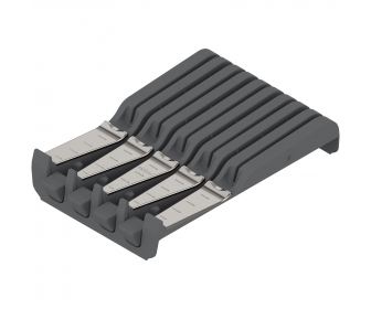 ORGA-LINE wkład na noże, na 4 duże i 5 małych noży, szerokość 177.5 mm, inox