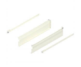 METABOX bok K (118 mm), częściowy wysuw, 25 kg, dł. 500 mm, lewy/prawy, R9001 kremowo-biała