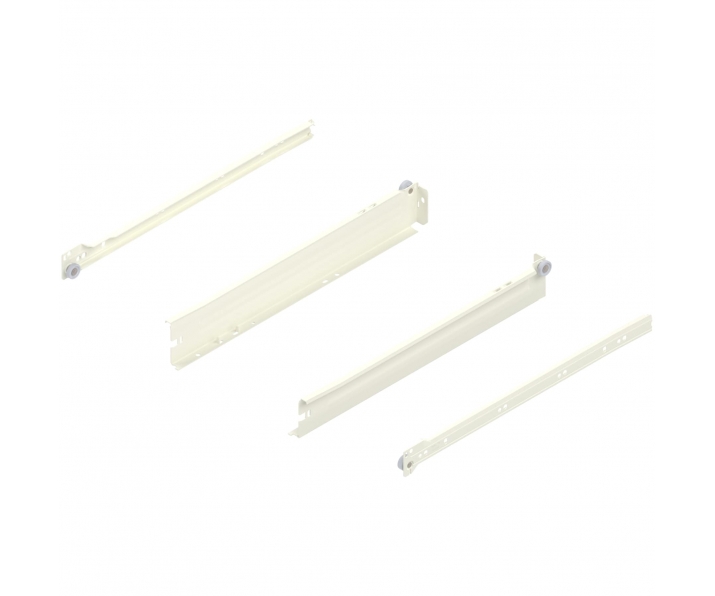 METABOX bok N (54 mm), częściowy wysuw, 25 kg, dł. 400 mm, lewy/prawy, R9001 kremowo-biała